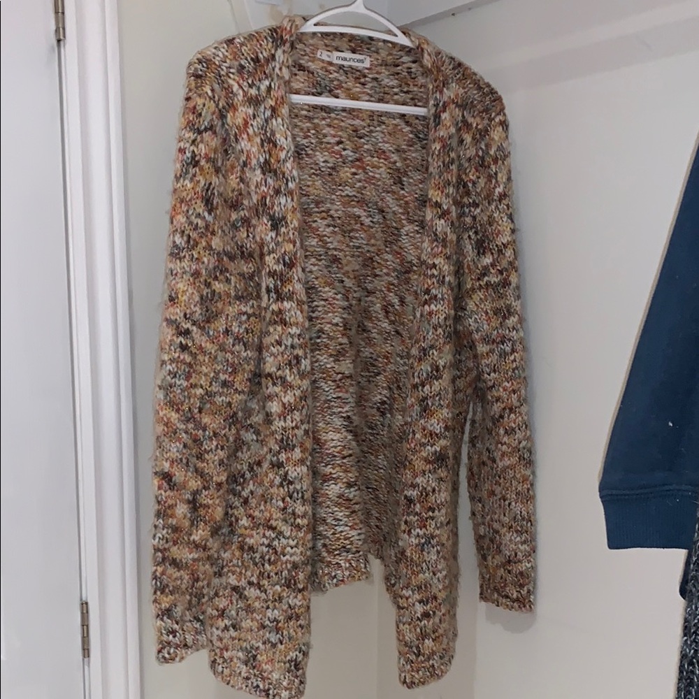 Multicolor Knit Cardigan Sweater